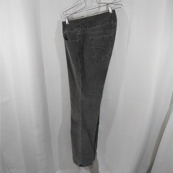 JAG! STORMY GRAY ULTRA STRETCH FINE WALE CORDUROY HIGH WAIST PANTS! SZ 18 - Picture 7 of 12